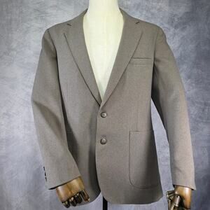 Vintage Levis Blazer Mens 42R Tan Trim Cut Sta-Prest Action Suit Sport Coat Prep